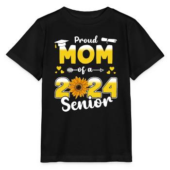 Proud mom of a class of 2024 graduate senior - Stanley/Stella MINI CREATOR Kids’ T-Shirt - black - Front - Mikhail (115cm)