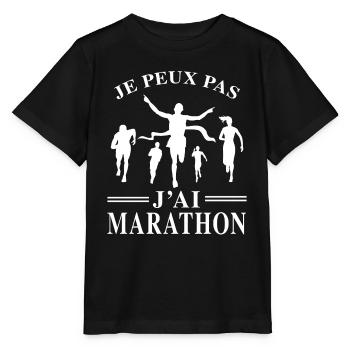 Ich kann nicht Marathonläufer - Stanley/Stella Kinder T-Shirt MINI CREATOR  - Schwarz - Vorne - Mikhail (115cm)