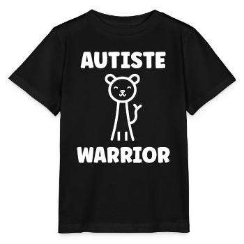 sensibilisation a l'autisme autiste - T-shirt bio MINI CREATOR Stanley/Stella Enfant - noir - Devant - Mikhail (115cm)