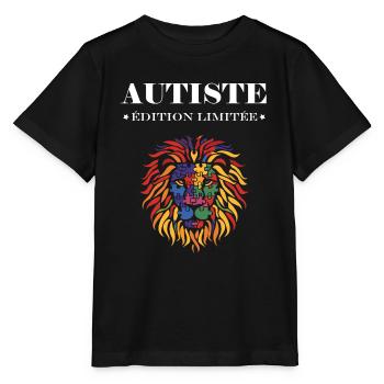 sensibilisation a l'autisme autiste - T-shirt bio MINI CREATOR Stanley/Stella Enfant - noir - Devant - Mikhail (115cm)