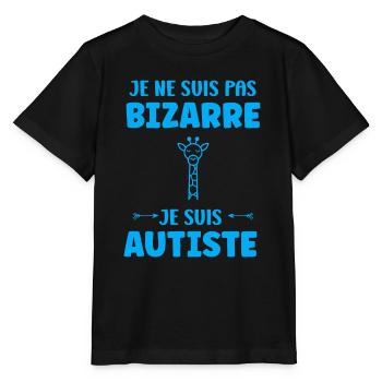 sensibilisation à l'autisme autiste - T-shirt bio MINI CREATOR Stanley/Stella Enfant - noir - Devant - Mikhail (115cm)