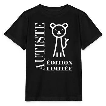 sensibilisation a l'autisme autiste - T-shirt bio MINI CREATOR Stanley/Stella Enfant - noir - Devant - Mikhail (115cm)