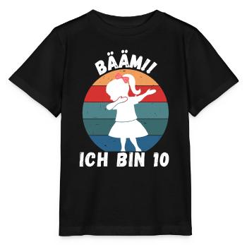 10. Geburtstag - BÄÄM, Mädchen mit DAB Tanz - Stanley/Stella Kinder T-Shirt MINI CREATOR  - Schwarz - Vorne - Mikhail (115cm)