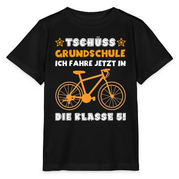 Und Tschüss Grudschule ich fahre in die 5 Klasse - Stanley/Stella Kinder T-Shirt MINI CREATOR  - Schwarz - Vorne - Mikhail (115cm)