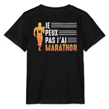 Ich kann nicht Marathonläufer - Stanley/Stella Kinder T-Shirt MINI CREATOR  - Schwarz - Vorne - Mikhail (115cm)