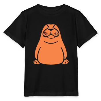 Walross - Stanley/Stella Kinder T-Shirt MINI CREATOR  - Schwarz - Vorne - Mikhail (115cm)