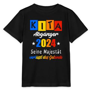 Kita Abgänger 2024 Schulkind Einschulung - Stanley/Stella Kinder T-Shirt MINI CREATOR  - Schwarz - Vorne - Mikhail (115cm)