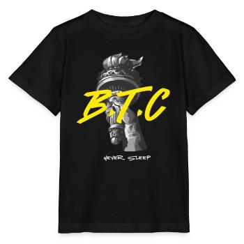 Bitcoin Never Sleeps Bitcoin Btc Crypto Währung - Stanley/Stella Kinder T-Shirt MINI CREATOR  - Schwarz - Vorne - Mikhail (115cm)