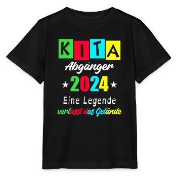 Kita Abgänger 2024 Schulkind Einschulung Legende - Stanley/Stella Kinder T-Shirt MINI CREATOR  - Schwarz - Vorne - Mikhail (115cm)