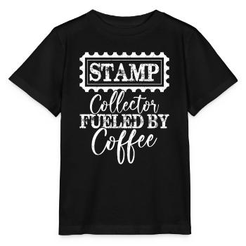 Caffeine & Collections: Stamp Collector's Ritual - Stanley/Stella Kinder T-Shirt MINI CREATOR  - Schwarz - Vorne - Mikhail (115cm)