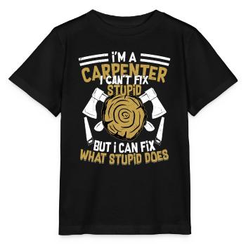 Carpenter's Fix-It Philosophy - Mending Stupid's M - Stanley/Stella MINI CREATOR Kids’ T-Shirt - black - Front - Mikhail (115cm)