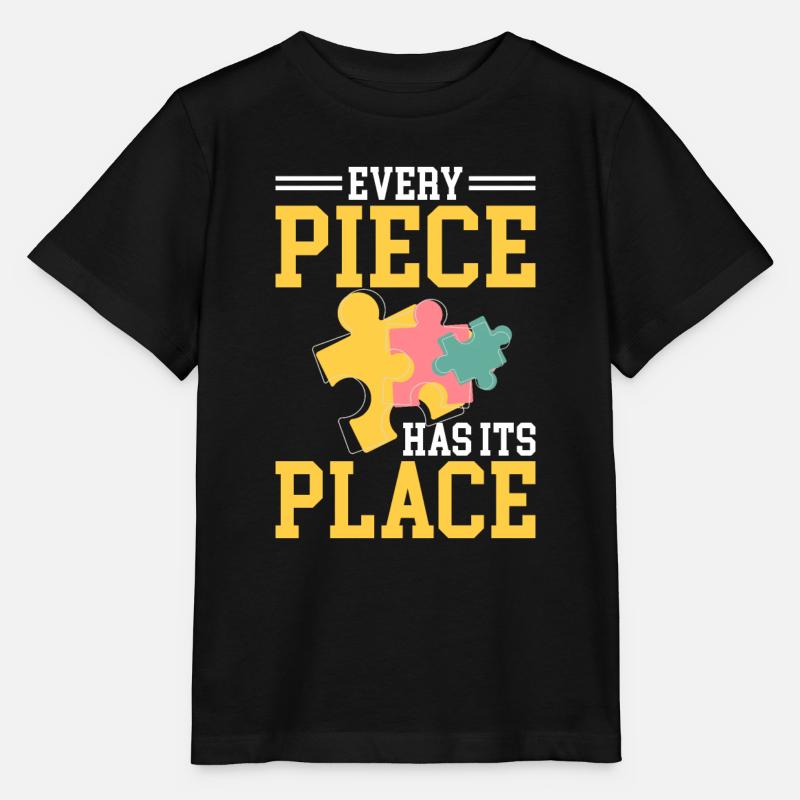 Puzzle Pièce Puzzle Amateur de Puzzle - T-shirt bio MINI CREATOR Stanley/Stella Enfant - noir