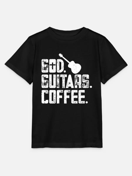 God Guitars Kaffee Christliche Gitarristin - Stanley/Stella Kinder T-Shirt MINI CREATOR - Schwarz