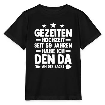 Ehe Gezeitenhochzeit 59 Jahre Verheiratet Hochzeit - Stanley/Stella Kinder T-Shirt MINI CREATOR  - Schwarz - Vorne - Mikhail (115cm)