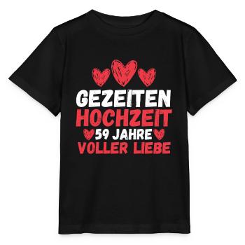 Ehe Gezeitenhochzeit 59 Jahre Verheiratet Hochzeit - Stanley/Stella Kinder T-Shirt MINI CREATOR  - Schwarz - Vorne - Mikhail (115cm)