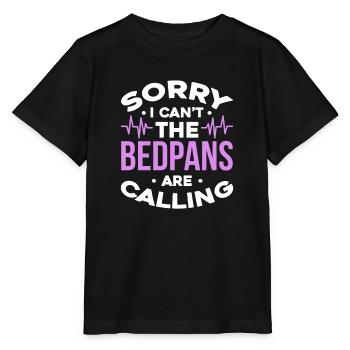 Désolé, je ne peux pas Les bassins de lit appellent - T-shirt bio MINI CREATOR Stanley/Stella Enfant - noir - Devant - Mikhail (115cm)