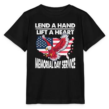 Lend A Hand Lift A Heart Memorial Day Service - Stanley/Stella MINI CREATOR Kids’ T-Shirt - black - Front - Mikhail (115cm)