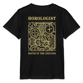HOROGOLIST MASTER OF TIME INDICATOR - Stanley/Stella MINI CREATOR Kids’ T-Shirt - black - Front - Mikhail (115cm)
