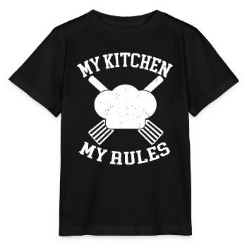 Küchenkochliebhaber Kulinarischer Koch - Stanley/Stella Kinder T-Shirt MINI CREATOR  - Schwarz - Vorne - Mikhail (115cm)