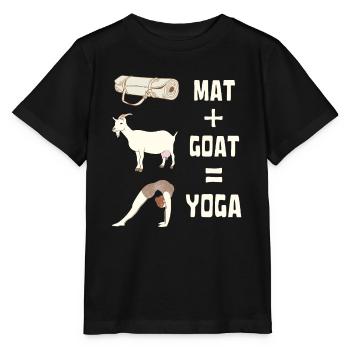 MAT + GOAT Means YOGA BAAA-MASTE GOATS YOGA - Stanley/Stella MINI CREATOR Kids’ T-Shirt - black - Front - Mikhail (115cm)