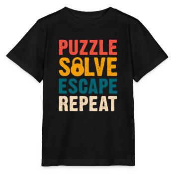 Puzzle Résoudre Évasion Répéter le défi d’évasion - T-shirt bio MINI CREATOR Stanley/Stella Enfant - noir - Devant - Mikhail (115cm)