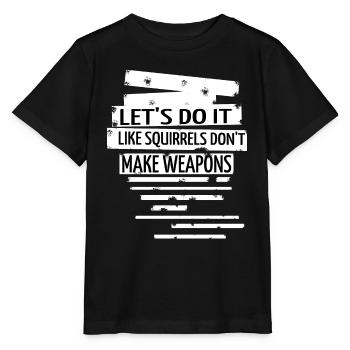 blagues sur le symbole de la paix geek enfant anti-guerre - T-shirt bio MINI CREATOR Stanley/Stella Enfant - noir - Devant - Mikhail (115cm)