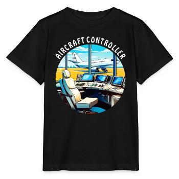CONTRÔLEUR D’AÉRONEF - T-shirt bio MINI CREATOR Stanley/Stella Enfant - noir - Devant - Mikhail (115cm)