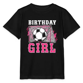 Geburtstagsmädchen Fußball Bday Party Thema - Stanley/Stella Kinder T-Shirt MINI CREATOR  - Schwarz - Vorne - Mikhail (115cm)
