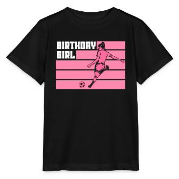 Geburtstagsmädchen Fußball Bday Party Thema - Stanley/Stella Kinder T-Shirt MINI CREATOR  - Schwarz - Vorne - Mikhail (115cm)