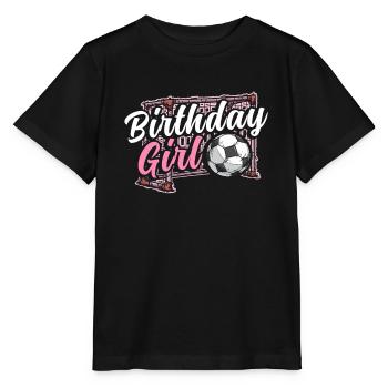 Geburtstagsmädchen Fußball Bday Party Thema - Stanley/Stella Kinder T-Shirt MINI CREATOR  - Schwarz - Vorne - Mikhail (115cm)