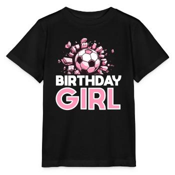 Geburtstagsmädchen Fußball Bday Party Thema - Stanley/Stella Kinder T-Shirt MINI CREATOR  - Schwarz - Vorne - Mikhail (115cm)