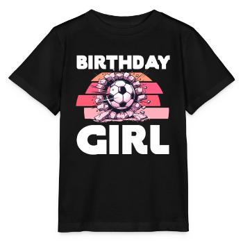 Geburtstagsmädchen Fußball Bday Party Thema - Stanley/Stella Kinder T-Shirt MINI CREATOR  - Schwarz - Vorne - Mikhail (115cm)