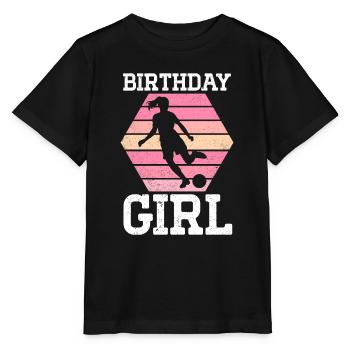 Geburtstagsmädchen Fußball Bday Party Thema - Stanley/Stella Kinder T-Shirt MINI CREATOR  - Schwarz - Vorne - Mikhail (115cm)