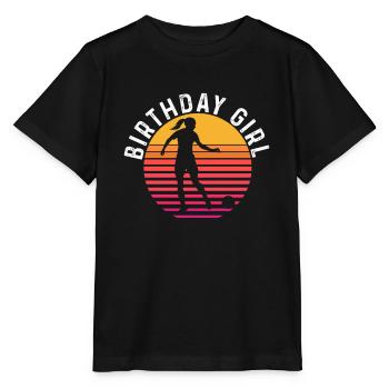 Geburtstagsmädchen Fußball Bday Party Thema - Stanley/Stella Kinder T-Shirt MINI CREATOR  - Schwarz - Vorne - Mikhail (115cm)