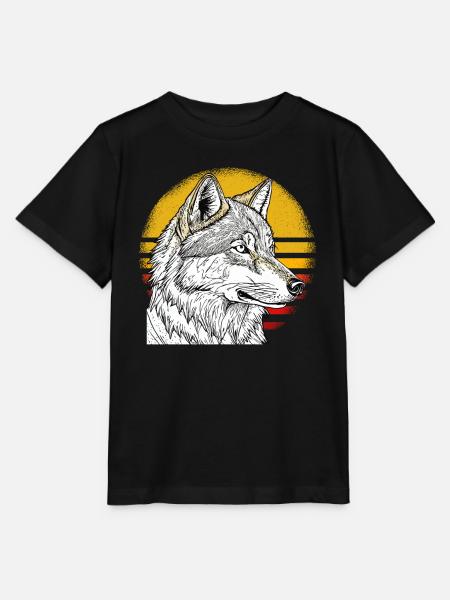 WOLF SONNE - Stanley/Stella Kinder T-Shirt MINI CREATOR  - Schwarz