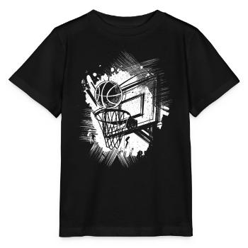 Dunking Basketteur Joueur de basket-ball d’équipe - T-shirt bio MINI CREATOR Stanley/Stella Enfant - noir - Devant - Mikhail (115cm)