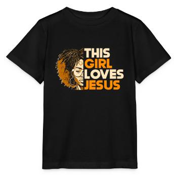 African American Christ Jesus Black Women - Stanley/Stella MINI CREATOR Kids’ T-Shirt - black - Front - Mikhail (115cm)