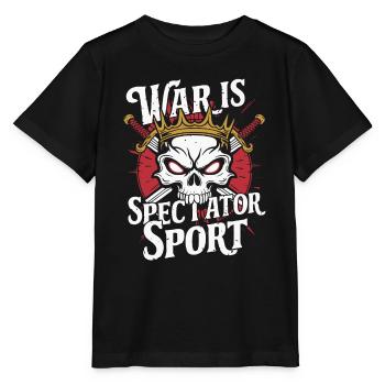 KRIEG IST ZUSCHAUERSPORT - Stanley/Stella Kinder T-Shirt MINI CREATOR  - Schwarz - Vorne - Mikhail (115cm)