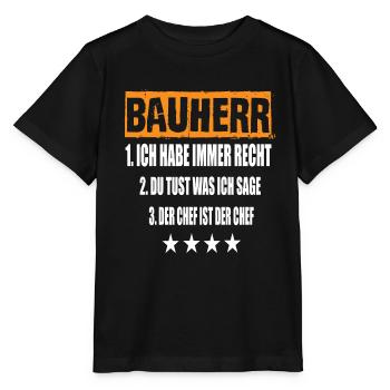 Bauherr - Stanley/Stella Kinder T-Shirt MINI CREATOR  - Schwarz - Vorne - Mikhail (115cm)