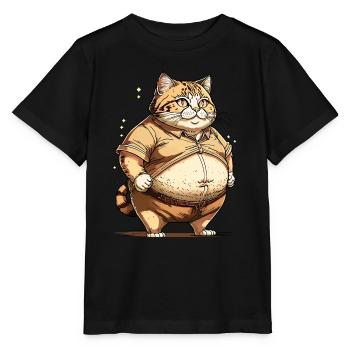KATZE DICK - Stanley/Stella Kinder T-Shirt MINI CREATOR  - Schwarz - Vorne - Mikhail (115cm)