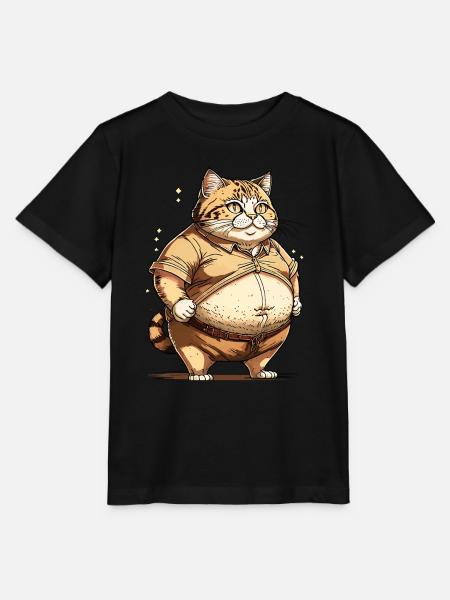 KATZE DICK - Stanley/Stella Kinder T-Shirt MINI CREATOR  - Schwarz