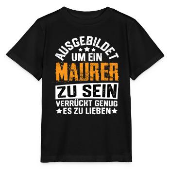 Mason, Building Construction, Master Mason, Mason's Hammer - Stanley/Stella MINI CREATOR Kids’ T-Shirt - black - Front - Mikhail (115cm)
