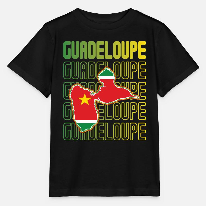 idee cadeau design drapeau de la guadeloupe - T-shirt bio MINI CREATOR Stanley/Stella Enfant - noir