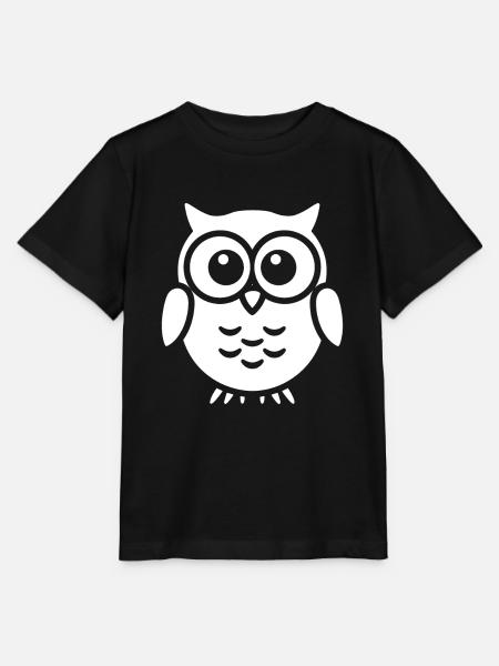 Eule - Stanley/Stella Kinder T-Shirt MINI CREATOR - Schwarz