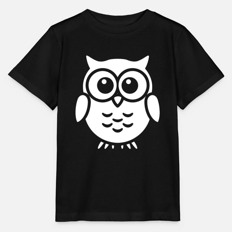 Eule - Stanley/Stella Kinder T-Shirt MINI CREATOR - Schwarz