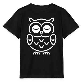 chouette - T-shirt bio MINI CREATOR Stanley/Stella Enfant - noir - Devant - Mikhail (115cm)