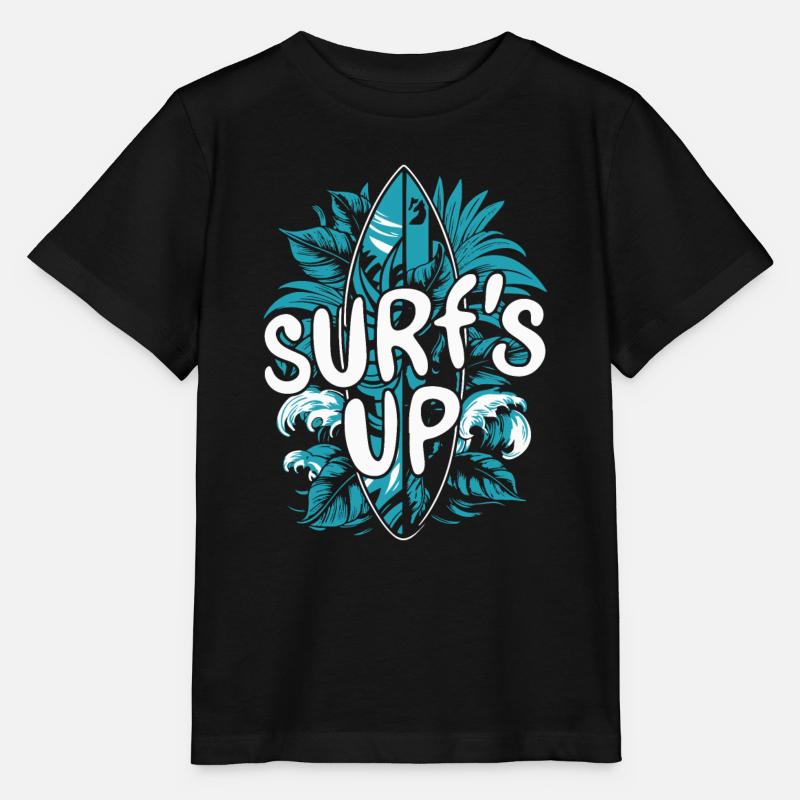 SURF'S UP - Stanley/Stella MINI CREATOR Kids’ T-Shirt - black