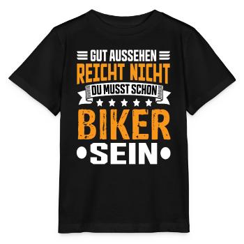 Biker Motorrad Motorradfahrer Zweirad Biker Spruch - Stanley/Stella Kinder T-Shirt MINI CREATOR  - Schwarz - Vorne - Mikhail (115cm)