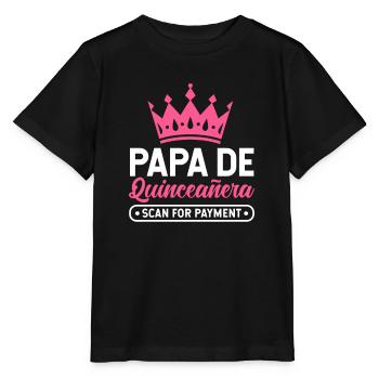 Papa De Quinceanera Scan Pour Paiement 5ème Anniversaire - T-shirt bio MINI CREATOR Stanley/Stella Enfant - noir - Devant - Mikhail (115cm)