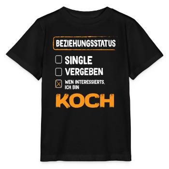 Statut de la relation avec Koch - T-shirt bio MINI CREATOR Stanley/Stella Enfant - noir - Devant - Mikhail (115cm)